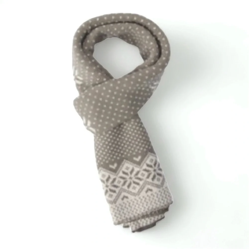 Simplicity Wide Knit Scarf Long Winter Wrap Unisex Reversible Taupe Gray